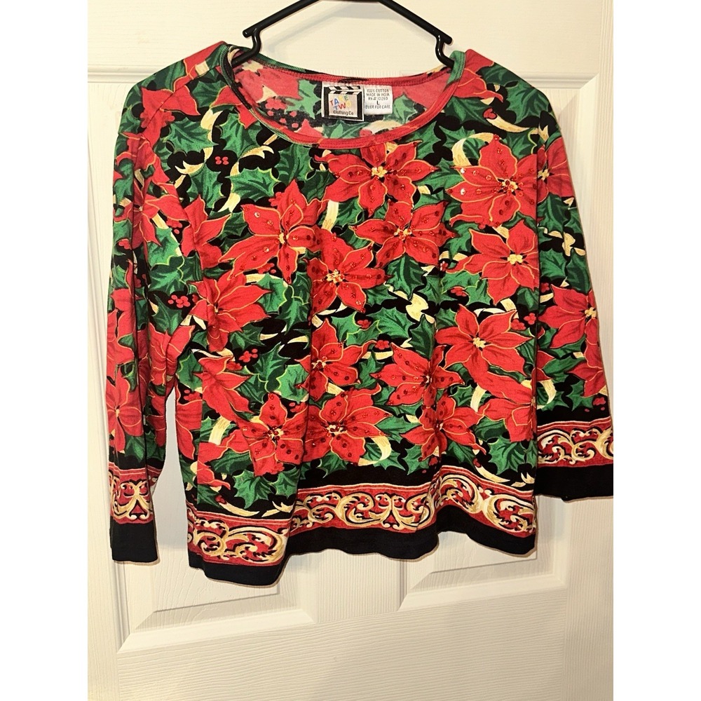Take Two Clothing Co Women's Christmas Long Sleeve Shirt Size Large